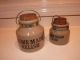2 Vintage Stoneware Jar W Cork & Metal Home Made Jar & Relish Made In England Crocks photo 2