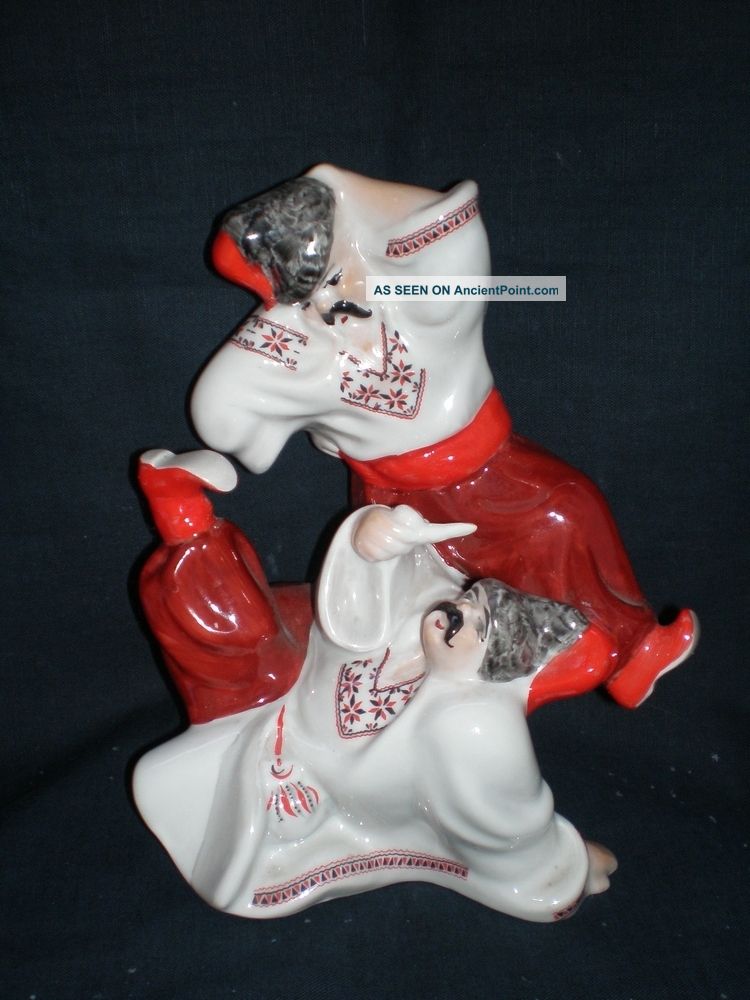 Soviet Ukrainian Humorous Porcelain Figurine Hopak Dancers Ussr Figurines photo
