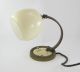 1940 ' S Vintage Brass & Milky Glass Desk Table Reading Night Lamp - Must See Lamps photo 9