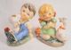 Vintage Pair Of Porcelain Boy And Girl Figurines With Dog And Duck - Cute Figurines photo 1