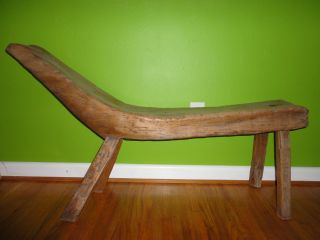 Primitive Cobblers Bench Very Early And Rustic Solid Carved Wood Neat Piece photo