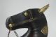 Vintage Chinese Black Wooden Horse Copper Brass Decor Horses photo 2