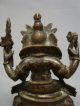 Fine Antique 15 - 17 Th Century Seated 4 - Armed Tibet Bronze Statue Tibet photo 11