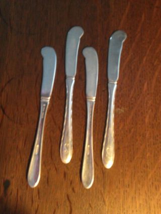 Towle Sterling Silver Silver Flutes Pattern 4 Butter Spreaders Nr 1 photo