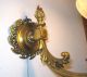 Antique French Gas Oil Shade St Louis Glass With Electric Numered Sconce Chandeliers, Fixtures, Sconces photo 1