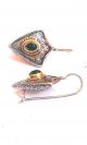 Byzantine - Medieval Earrings - Sterling Silver/gold Plated Silver & Zircon Byzantine photo 2