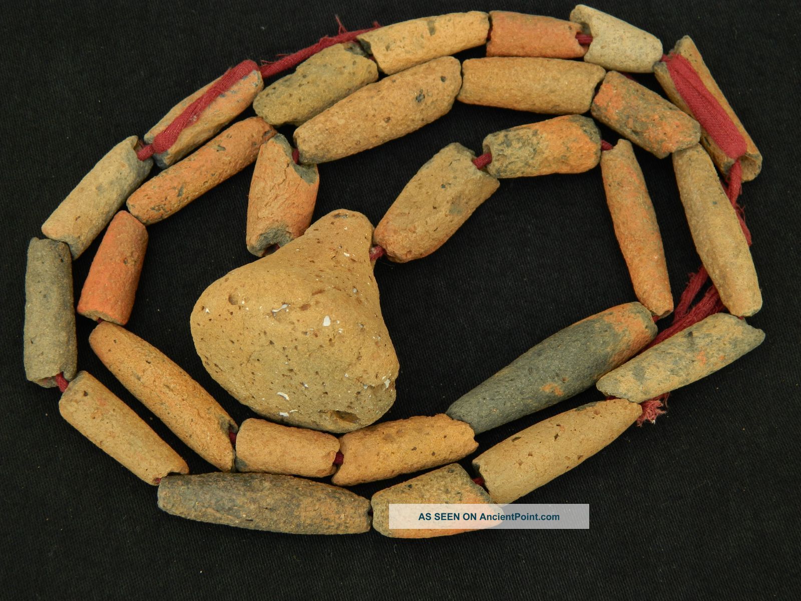 28 Neolithic Neolithique Fishnet Weights /beads - 6500 To 2000 Bp - Sahara Neolithic & Paleolithic photo