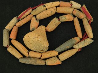 28 Neolithic Neolithique Fishnet Weights /beads - 6500 To 2000 Bp - Sahara photo