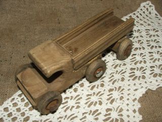 Pre 1940 Primitive Handmade Small Wooden Car Truck photo
