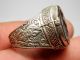 Matncat84 A Nomadic / Bedouin Silver Intaglio Ring Old Decoration H142 Near Eastern photo 1
