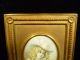 19th Century French Hand Painted Portrait Blond Bonneted Beauty In Period Frame Other photo 6