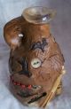 Old Folk Art Memory Jug Bottle With Rare Size Adornment ' S Buttons photo 10