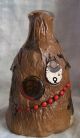 Old Folk Art Memory Jug Bottle With Rare Size Adornment ' S Buttons photo 5