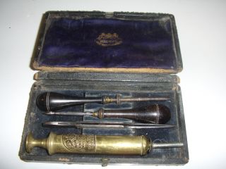 Antique Victorian Medical Dental Instruments Boxed - Arnold & Sons London C1860 photo