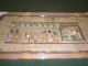 Huge Framed Antique Hand Painted Egyptian Papyrus.  37x18.  Isis Osiris Anubis Etc Egyptian photo 8