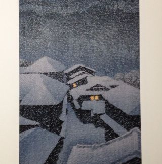Shin - Hanga Hasui Kawase Japanese Woodblock Print 1946 Snow Storm At Shiobara photo