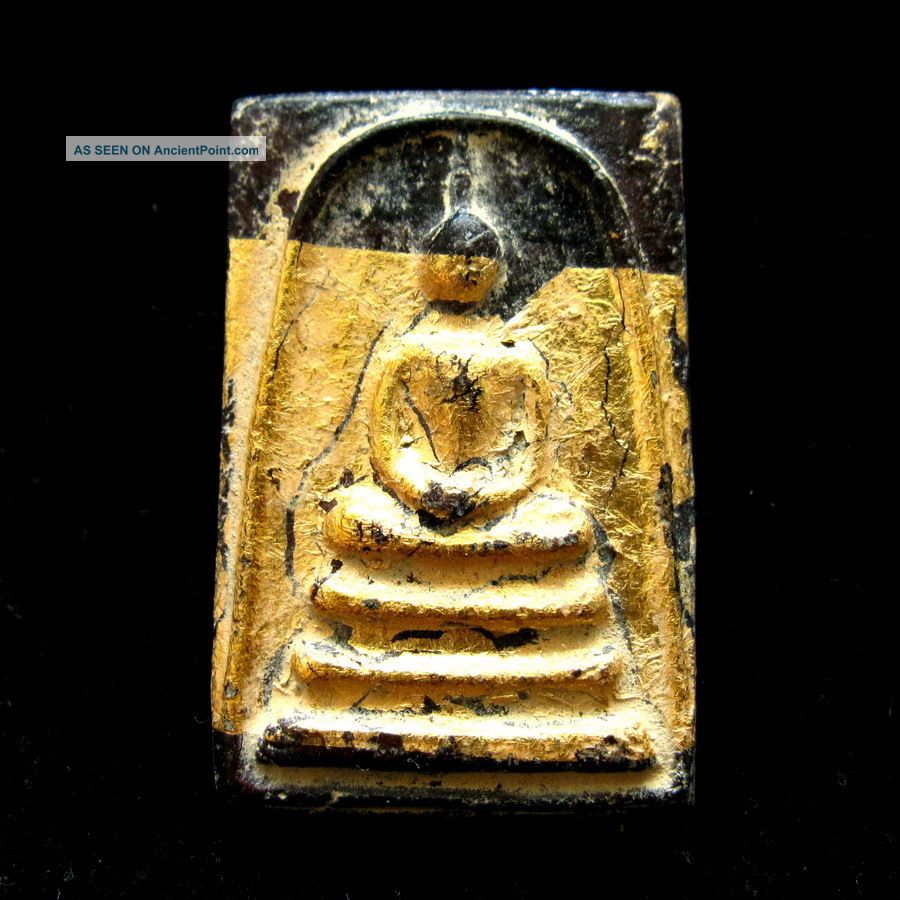 Phra Somdej Wat Rakang Gold Foiled Famous Thai Buddha Wealth Amulet Amulets photo