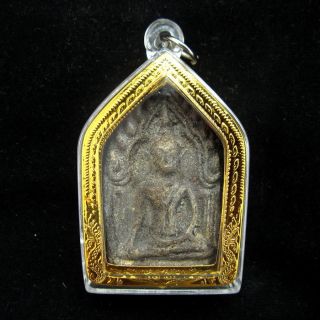 Phra Khun Paen Embed Takrud In Back Powerful Love Attraction Thai Buddha Amulet photo