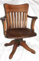 Vtg Early 1900 ' S Milwaukee Chair Wooden Industrial Office Desk Chair Cast Iron 1900-1950 photo 1