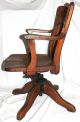 Vtg Early 1900 ' S Milwaukee Chair Wooden Industrial Office Desk Chair Cast Iron 1900-1950 photo 2