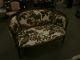 Charming Vintage French Crewel Upholstery Settee 1900-1950 photo 2