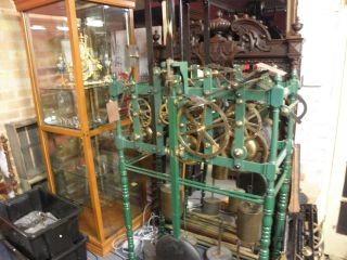 Antique Australian Turret Clock Gaunt Melbourne Rare 3 Train Fully Restored photo