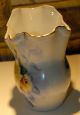 Hand Painted Victorian Yellow Rose Vase Gold Gilt Vgc Detail Both Sides Clean Vases photo 3
