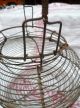 Antique French Shabby Wireware Egg / Salad Basket Metalware photo 1