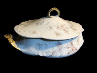 Rare Antique Victorian J P L Jean Pouyat Limoges Double Handled Covered Tureen photo