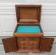 Antique Early Walnut Collectors Cabinet Jewelry Box Spice Drawers 1860s Chest 1800-1899 photo 2