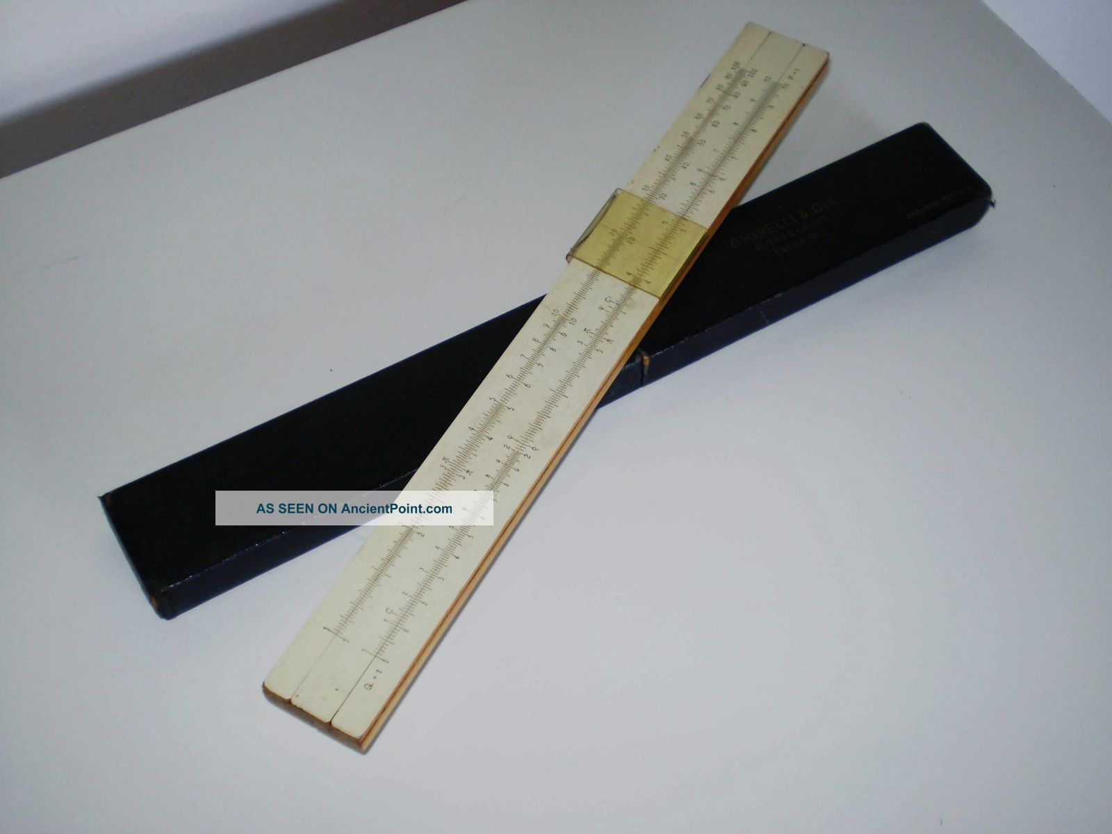 Antique Vtg Albert Nestler Nº 5 Wood Slide Rule W/case Engineering photo