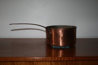 18th C.  Copper Sauce Pan 2,  Open Hearth Cooking,  Nr photo