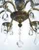 Antique Bronze Chandelier Crystal Vintage Tole Black Gold Gilded French Empire Chandeliers, Fixtures, Sconces photo 5