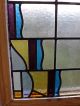 Antique Stained Glass Windows Transom Pair Leaded Vintage Art Deco Geometric Pre-1900 photo 9