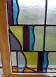 Antique Stained Glass Windows Transom Pair Leaded Vintage Art Deco Geometric Pre-1900 photo 8