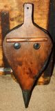 Antique Primitive Wood & Leather Fireplace Bellows Very Good Working Condition Hearth Ware photo 5
