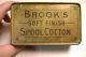 Antique Vintage Brook ' S Tin Metal Box Spool Cotton For Sewing Machines Ahd Hand Baskets & Boxes photo 5