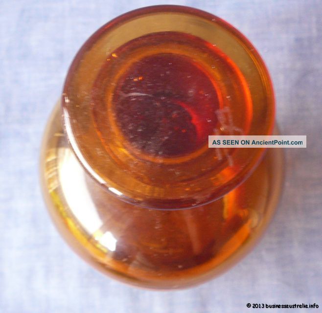 Antique Amber Glass Chemist Pharmacy Apothecary Bottle,  Spir Aether Science & Medicine (Pre-1930) photo