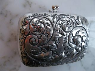 Art Nouveau Victor Silver Co Quadrupleplate Soap Box Jewelry Casket Trinket Dish photo