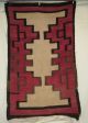 Antique C1885 - 1910 Navajo Red Black Brown & Neutral Tone Geometric Weaving Rug Native American photo 11