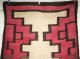 Antique C1885 - 1910 Navajo Red Black Brown & Neutral Tone Geometric Weaving Rug Native American photo 1