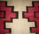 Antique C1885 - 1910 Navajo Red Black Brown & Neutral Tone Geometric Weaving Rug Native American photo 7