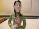 Antique Pincushion Half Doll Oriental Mandarin Look Girl/man Made In Japan Pin Cushions photo 4