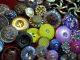 113 Buttons Lots Vintage Rhinestone New Glass Antique Czech Metal Victorian Sew Buttons photo 9