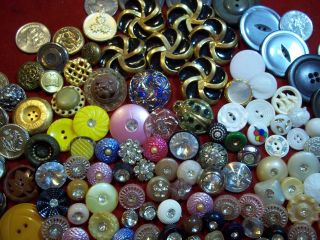 113 Buttons Lots Vintage Rhinestone New Glass Antique Czech Metal Victorian Sew photo