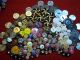 113 Buttons Lots Vintage Rhinestone New Glass Antique Czech Metal Victorian Sew Buttons photo 1