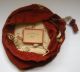 Antique Vintage Girl ' S Sewing Holder Kit Drawstring Bag Russet Spools Other photo 2