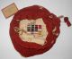 Antique Vintage Girl ' S Sewing Holder Kit Drawstring Bag Russet Spools Other photo 3