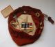 Antique Vintage Girl ' S Sewing Holder Kit Drawstring Bag Russet Spools Other photo 4
