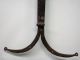 Pair Of Antique 1800s Pennsylvania Wrought Iron Rams Horn Strap Hinges Primitives photo 6